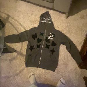 Custom full zip up hoodie(negotiable) able to ship (you pay shipping cost)